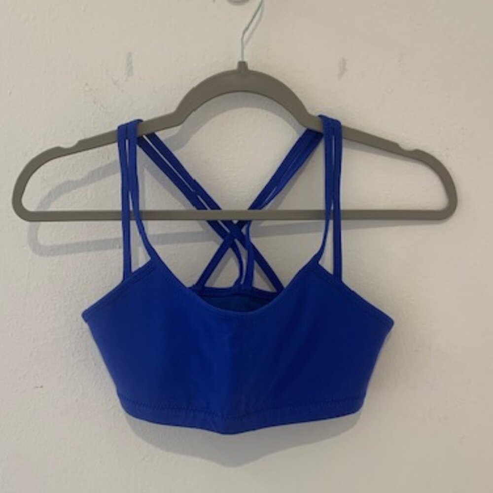 Lucy blue crossback sports bra size medium